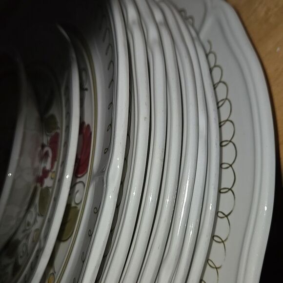 Vintage Mikasa Terra Stone Heritage 7125 Rooster Plate Cup Mug Dinnerware Set 32 - Picture 10 of 16